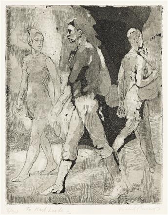 ISABEL BISHOP (1902 - 1988) Group of 4 etchings with aquatint.